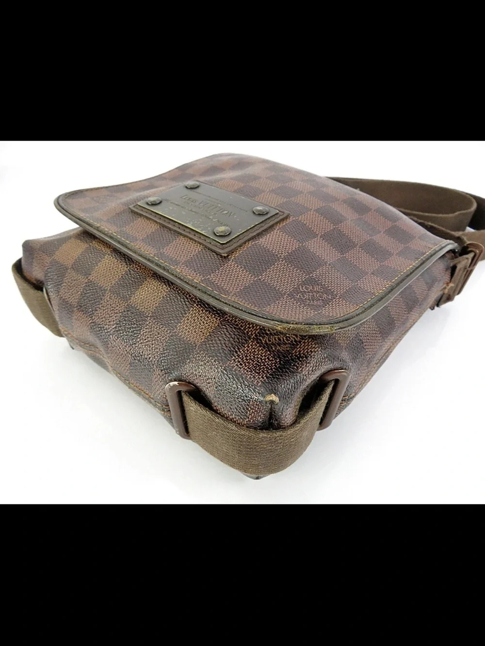 Brown Checkered Crossbody Bag - Designer Style